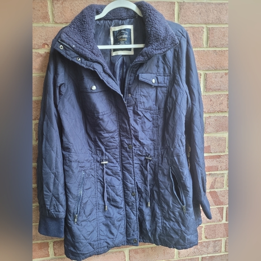 Cavalini Women's Navy Quilted Jacket